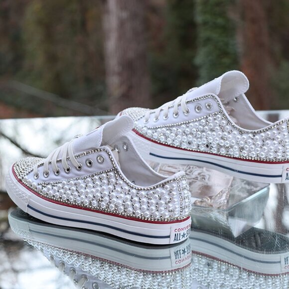 Converse Chuck Taylor All Star Low Rhinestones & Pearls - Picture 14 of 15
